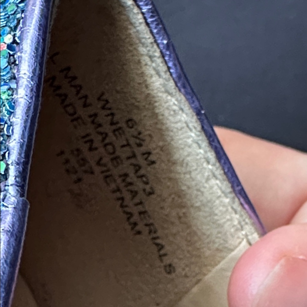 NINE WEST Glittering Blue & Purple Heels - Picture 6 of 12